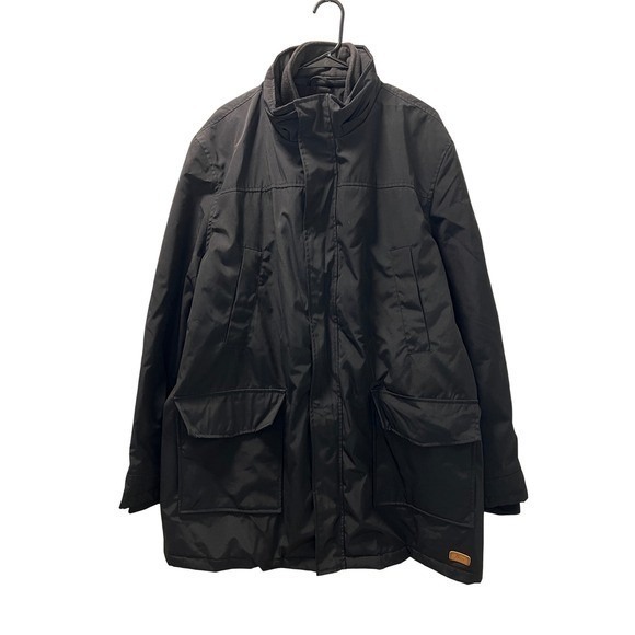 G.H. Bass Parka Mens Black‎ Jacket Removable Fleece Collar NO Hood XXL - Picture 5 of 6